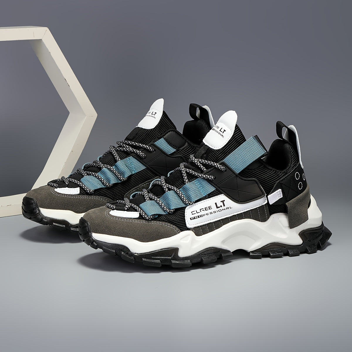 Мужские всесезонные беговые кроссовки с геометрическим принтом букв, дышащие, удобные, повседневные, спортивные туфли