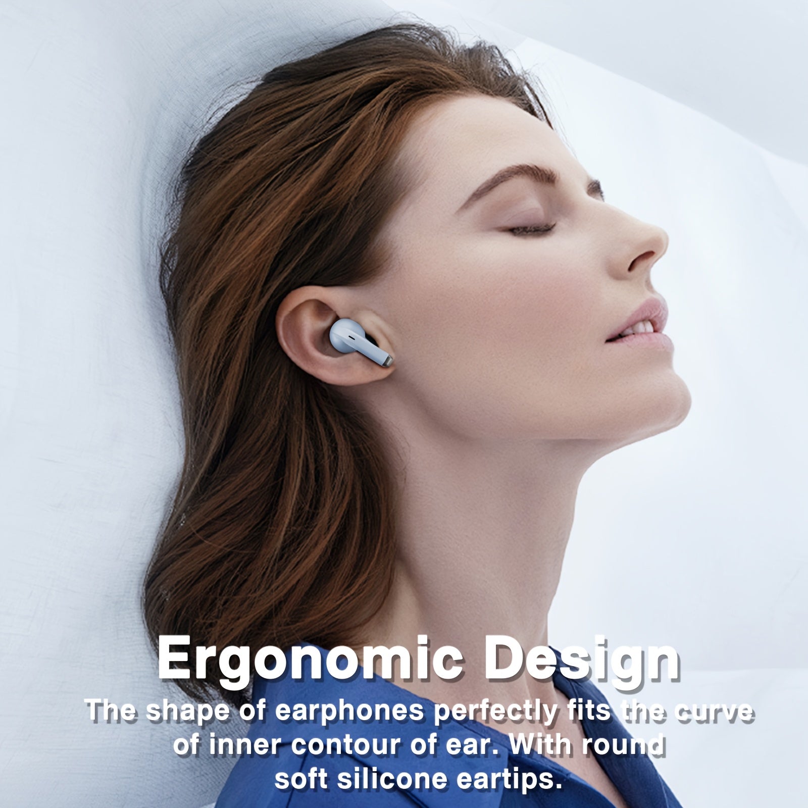 Wireless HD Stereo Earbuds with Touch Control for Sports and Exercise