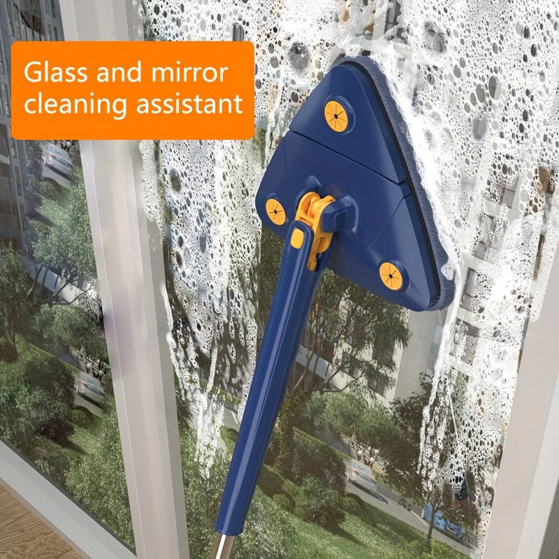 1pc Easy-Wring Triangle Mop with 360° Rotating and Hands-Free Washing