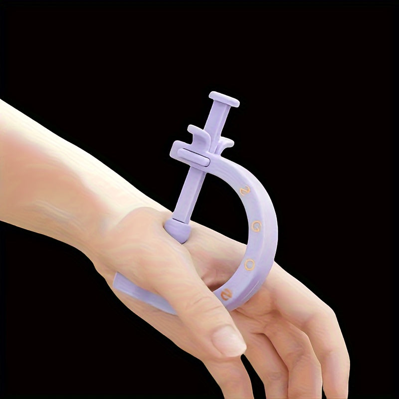 Barmoq, palma va bilak og'rig'ini kamaytirish uchun tuzilgan, teksturali tutqichga ega bo'lgan, moslashuvchan binafsha rangli qo'l va oyoq akupressura massaj qiluvchi.