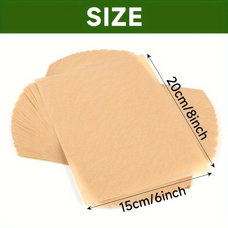 50/100 Pcs Barbecue Mat Paper 15.24x20.32 Cm Non-Stick Baking Silicone Oil Sheets