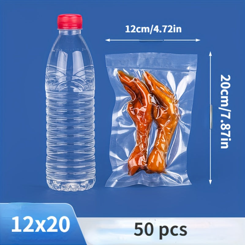 Oila uchun oziq-ovqatni saqlash uchun vakuum yopishqoq sumkasi.