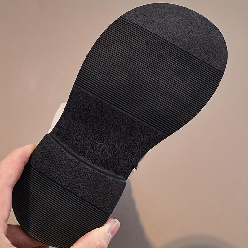 Qizlar uchun zamonaviy bog'ichli botinkalar, kuz va qish mavsumida ichki va tashqi foydalanish uchun qulay, sirpanmaydigan dizayn.