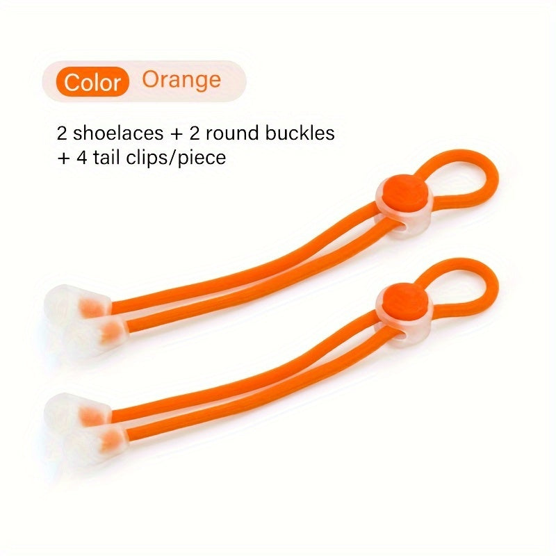 Unisex Elastic No-Tie Shoelaces with Adjustable Buckles for Sneakers