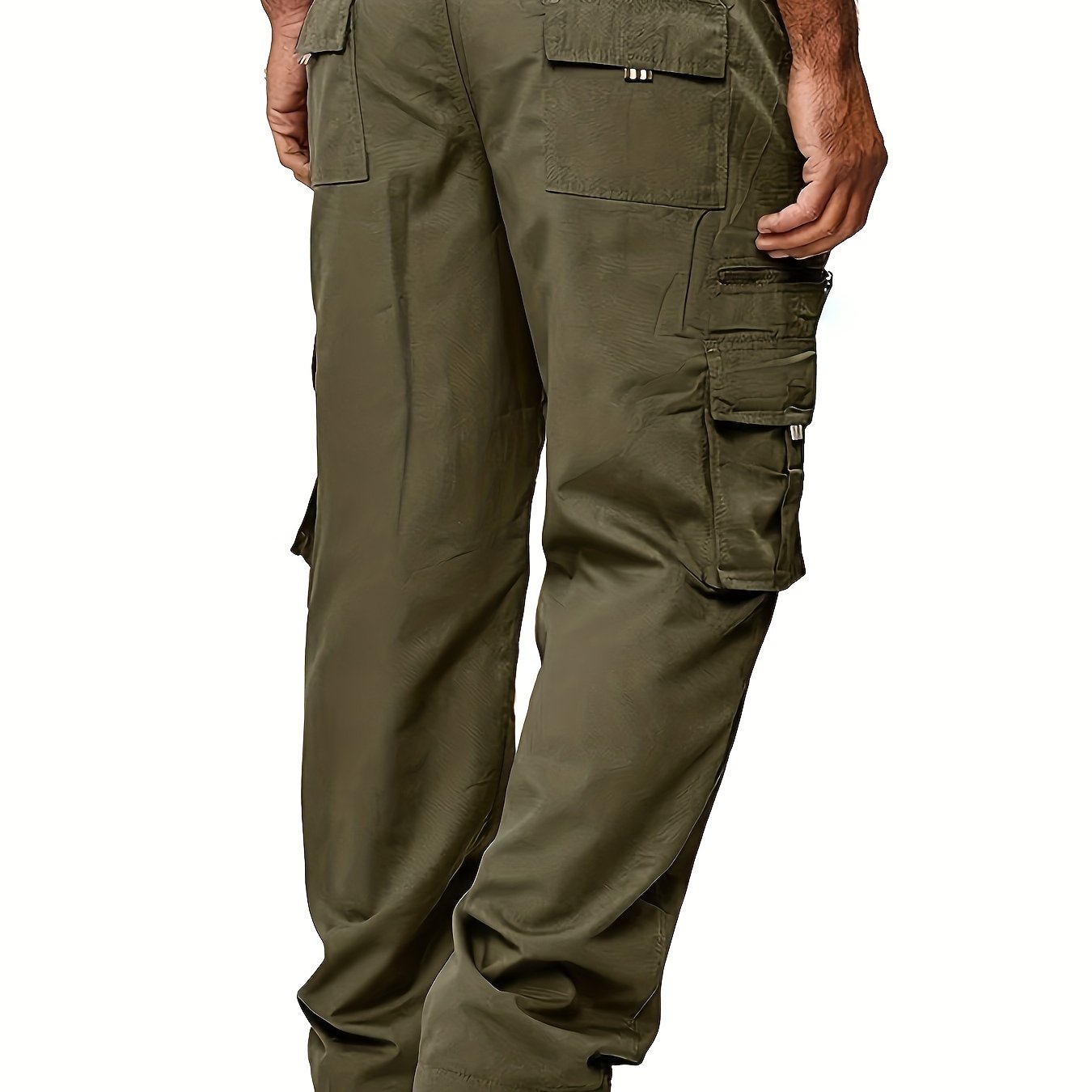 Oversized Cargo Pants for Big and Tall Men with Side Pockets Polyester Casual Spring Summer