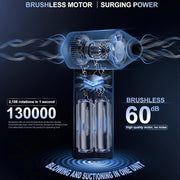 Мини воздушный насос черный 110 000 об/мин портативный USB ручной вентилятор для очистки и сушки