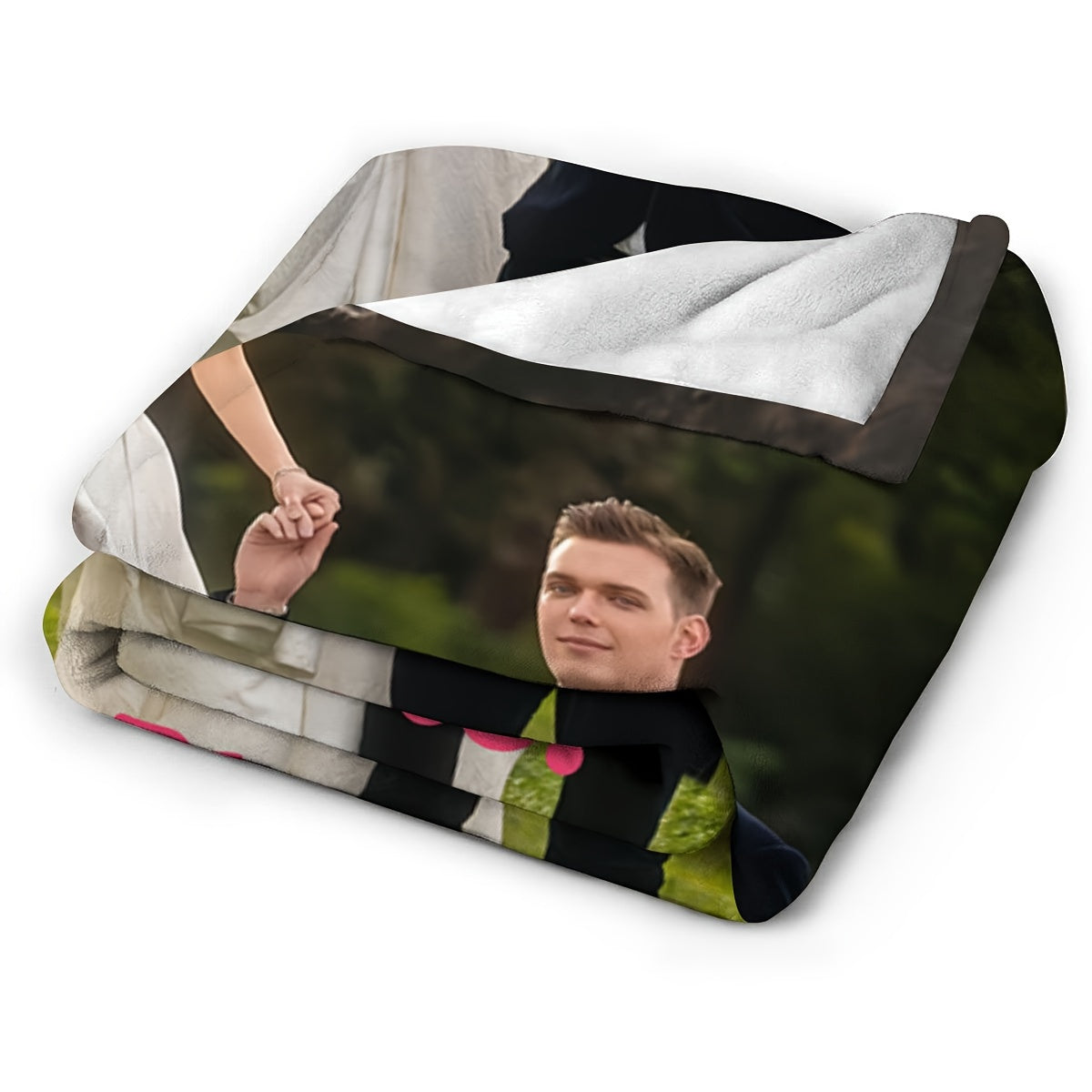 Personalized Digital Print Flannel Blanket Cozy Soft All-Season Gift