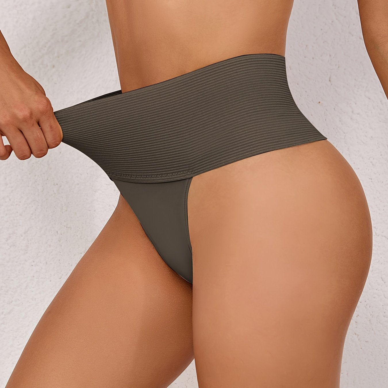 Bragas moldeadoras de control de abdomen para mujer de cintura alta en negro