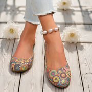 Women's Flat Shoes Bohemian Style Light Comfortable for Independence Day