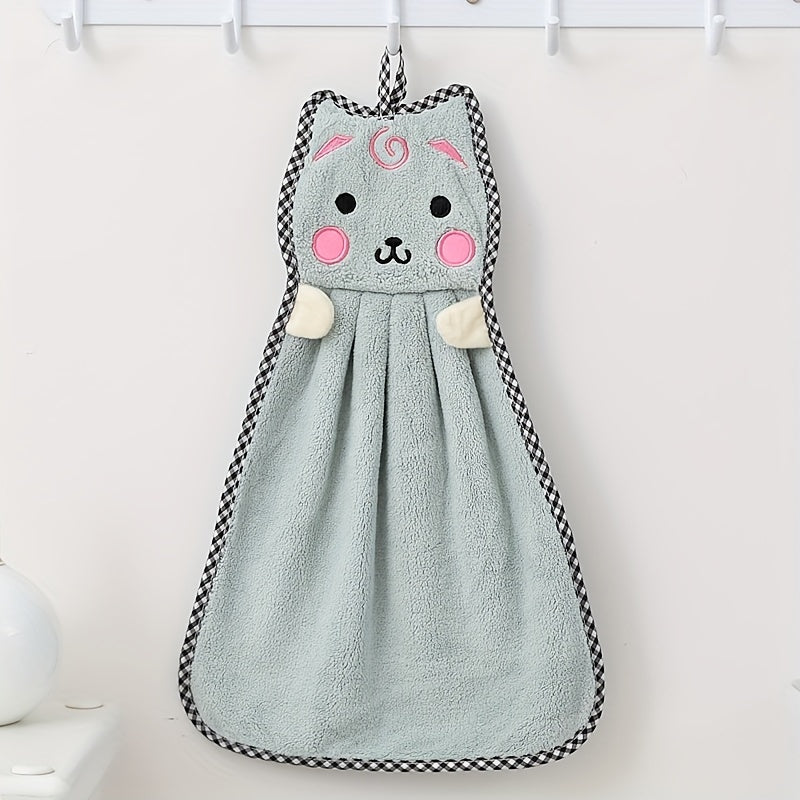 Multfilm Mushuk Qo‘l sochiq yumshoq so‘riladigan tez quriydigan pushti shohli bolalar kattalar uchun