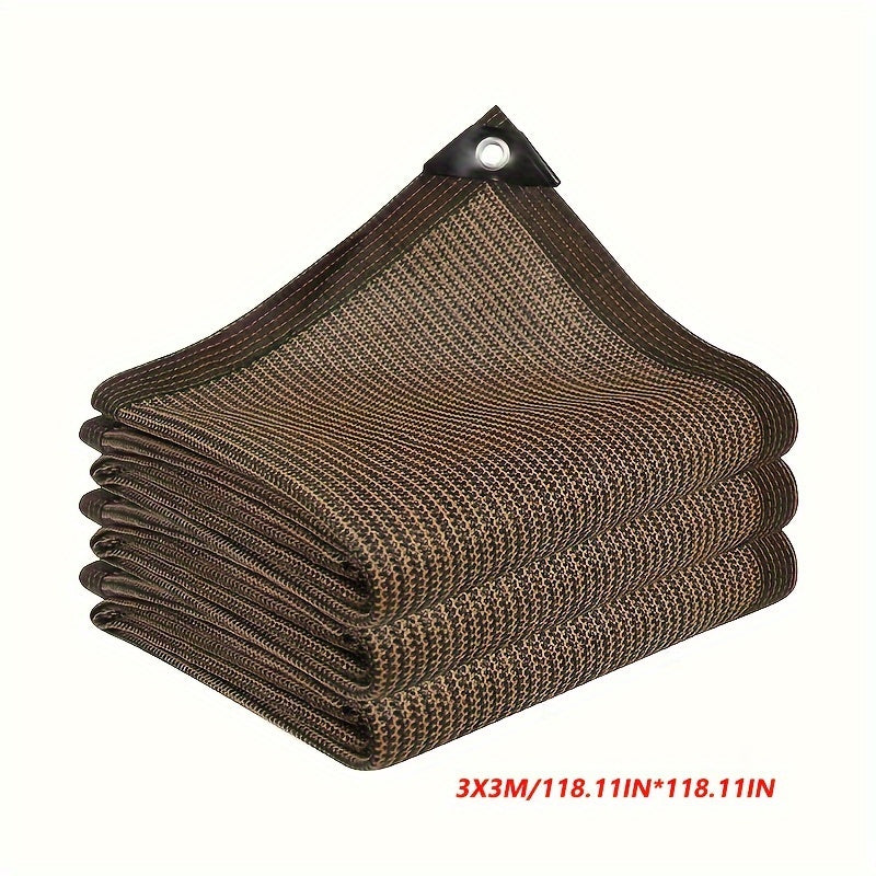 Outdoor Sunshade Net Brown for Travel Picnic Poolside Protection 91-100% Shade