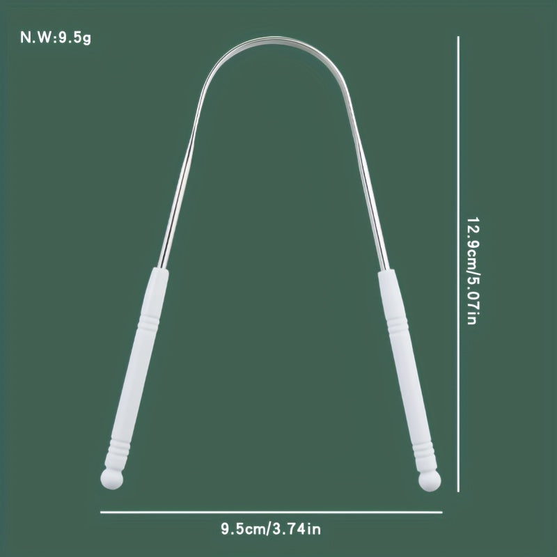 Unisex Stainless Steel Tongue Cleaner Durable Metal Mouth Freshener