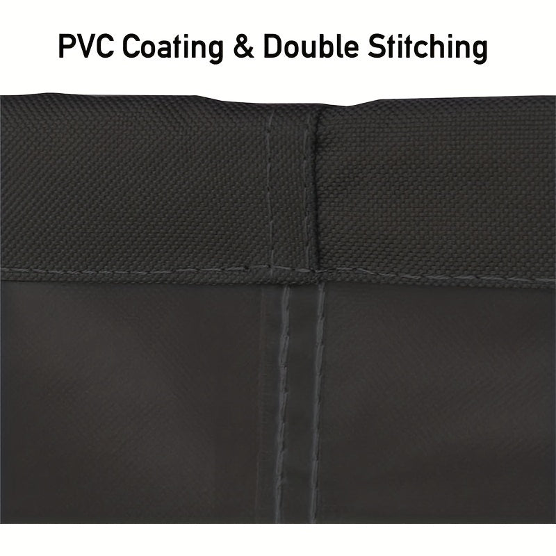 Black Outdoor Rectangular Dining Table Cover Waterproof Patio Woven Polyurethane