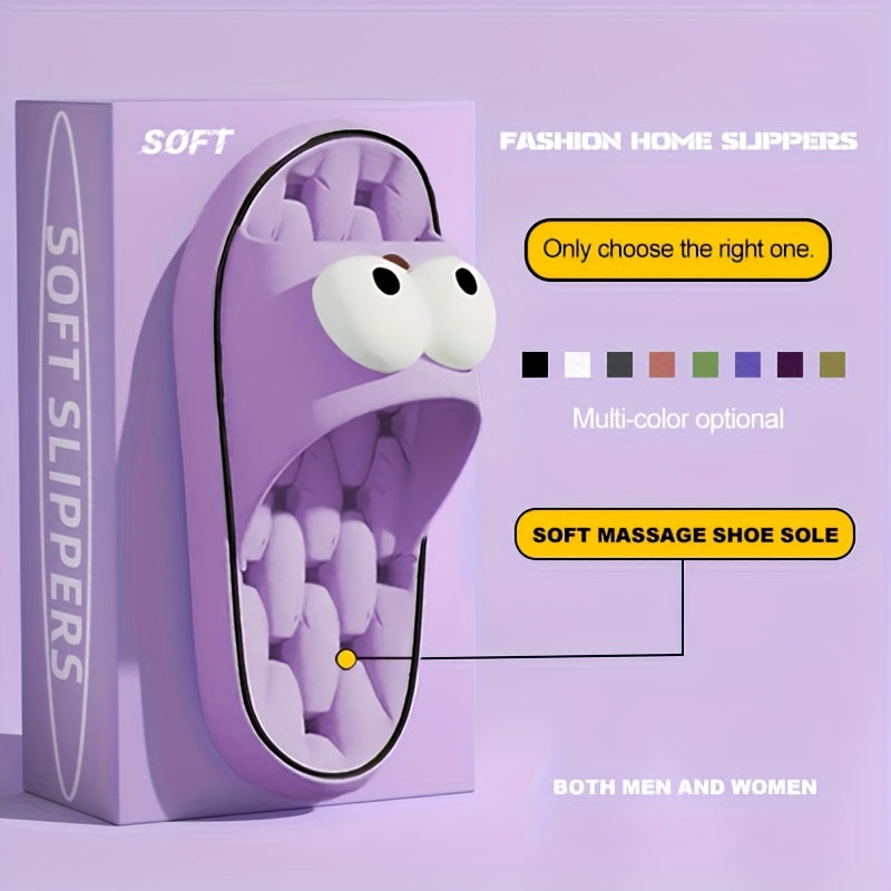 Unisex EVA Non-Slip Slippers Minimalist Striped House and Beach Shoes