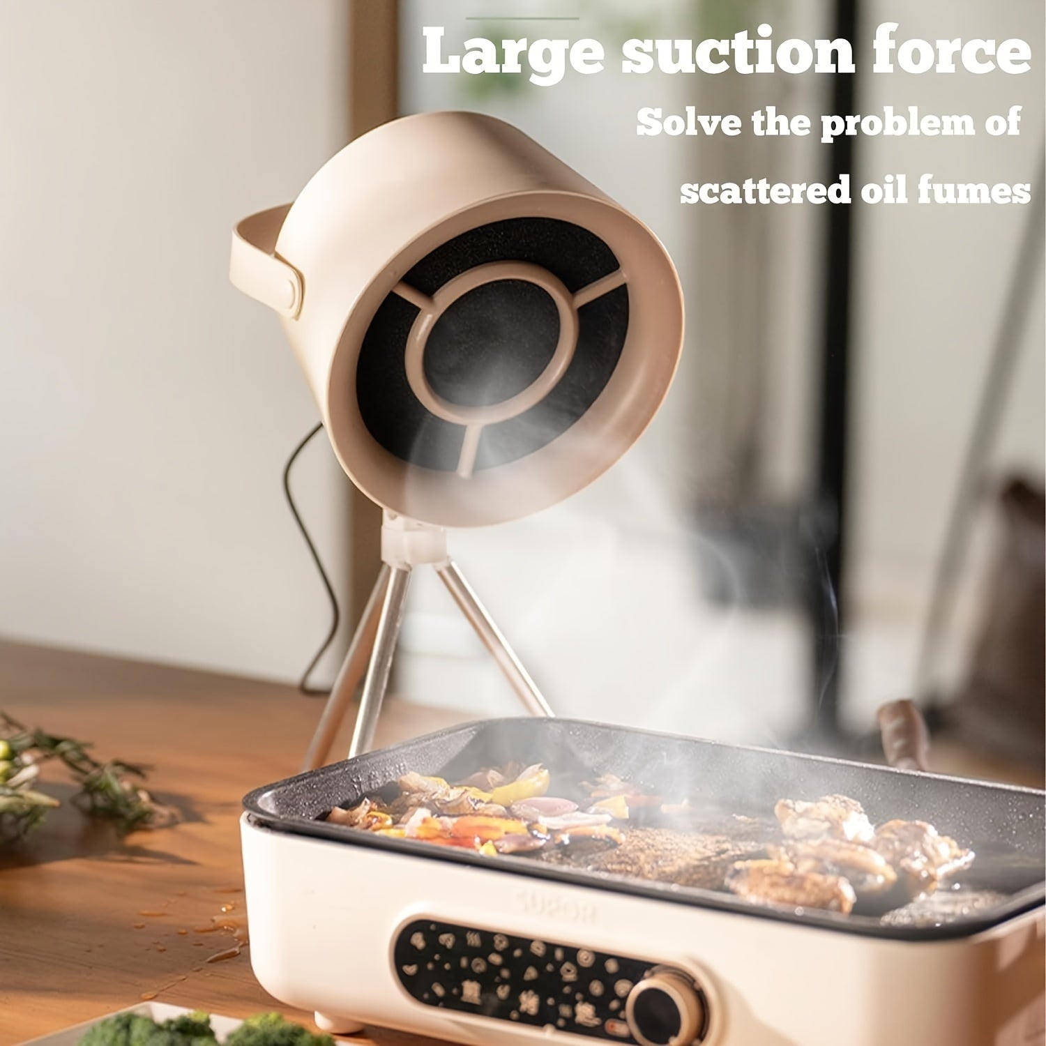 Campana extractora de escritorio portátil con ventilador de cocina mini alimentado por USB de 3 velocidades 12 filtros