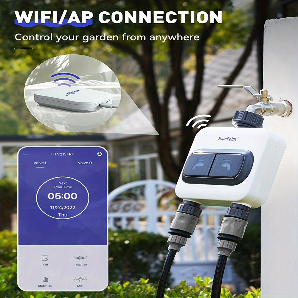 Smart WiFi Watering Timer for Garden Drip and Sprinklers 3/4 Inch EU Connector