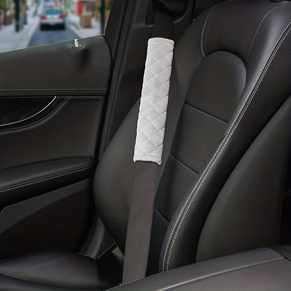 2/4pcs Plush Thickened Extended Shoulder Pads for Car Seat Comfort