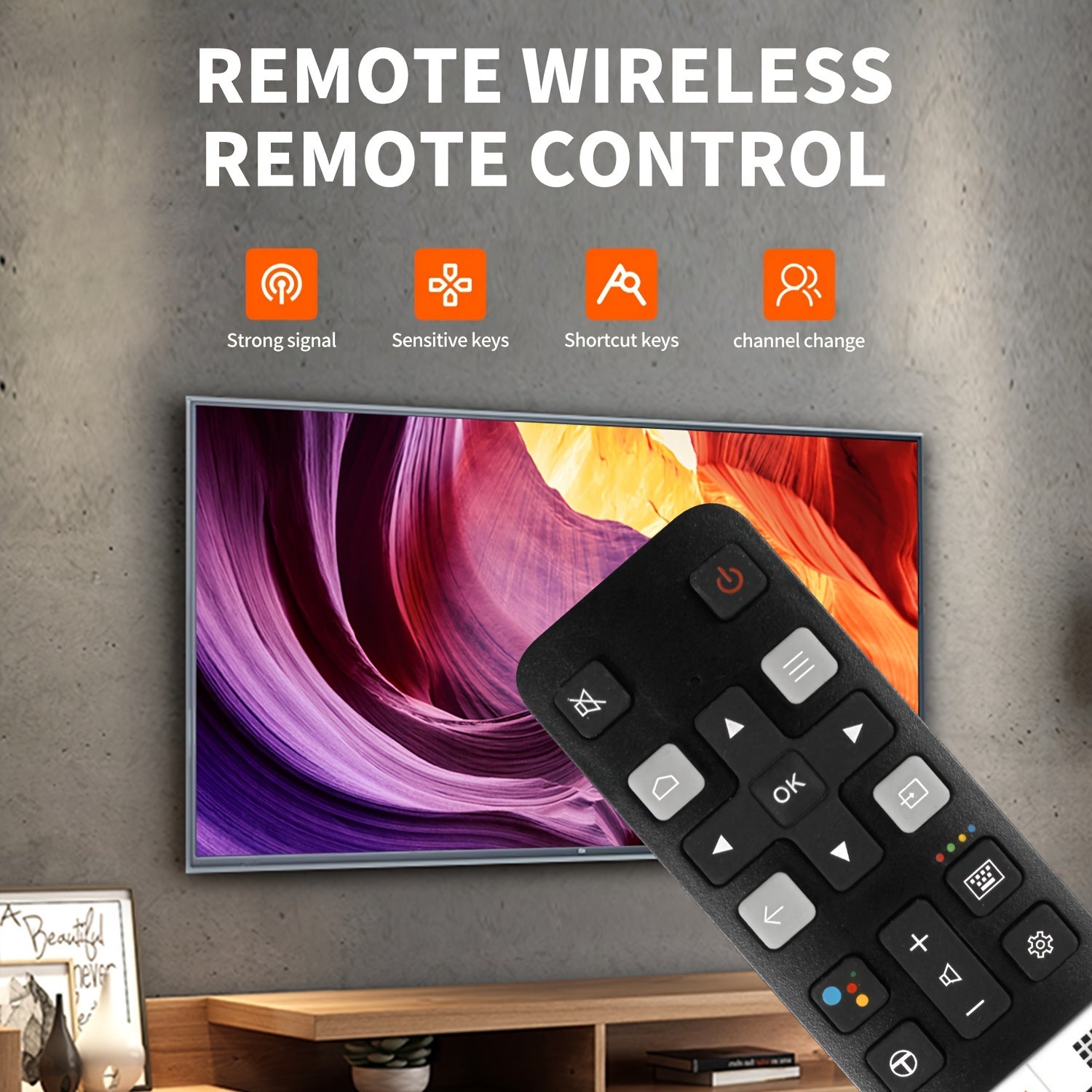 Control remoto para TV TCL 32-65 pulgadas con batería, duradero, de plástico, fácil de configurar