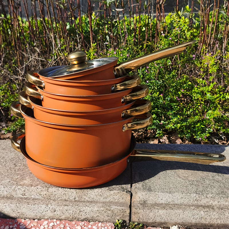 Многофункциональная нержавеющая стальная кастрюля с прозрачной крышкой - отлично подходит для приготовления рагу, супов и не только - подходит для индукционных и газовых плит - идеальный подарок на праздник для Рождества или Нового года