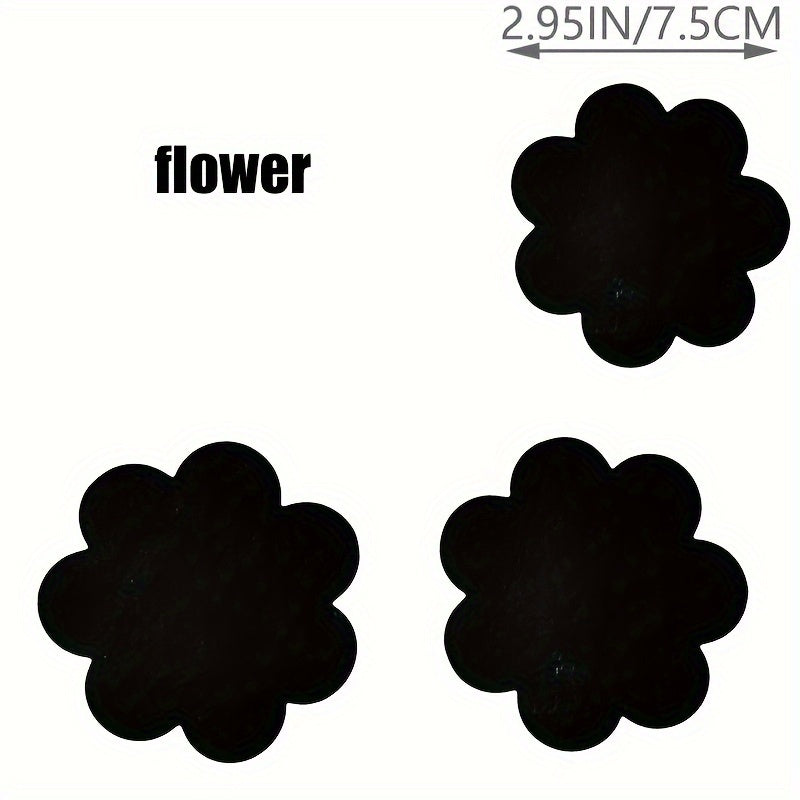 Disposable Satin Nipple Covers 5 Pairs Cross Pattern Self-Adhesive Invisible Underwear