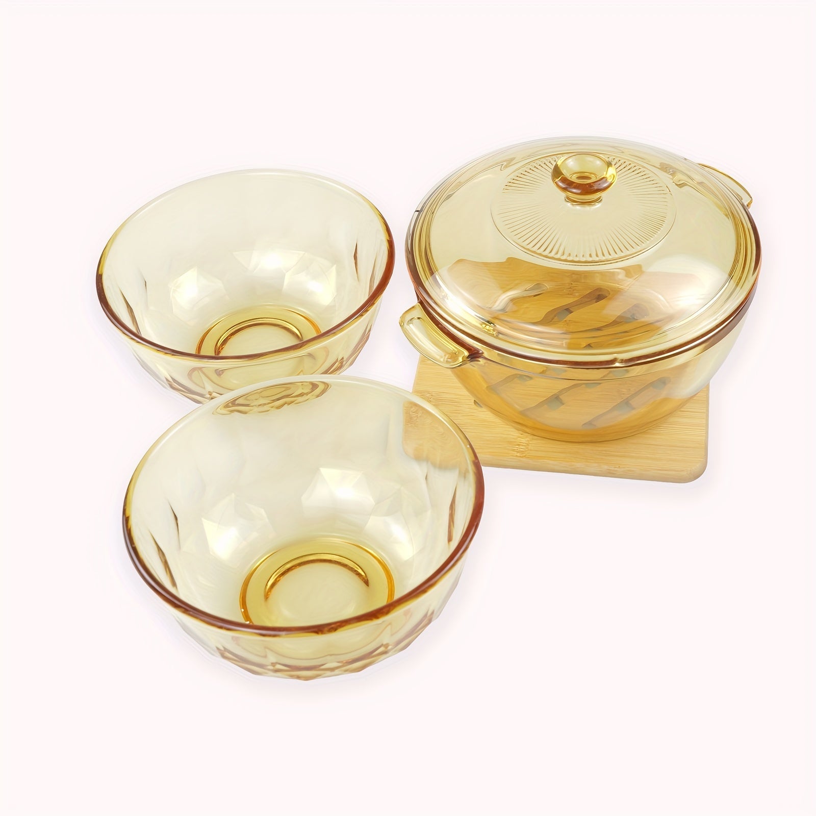 Shisha Qozon To'plami Qopqoq bilan - 1.5L Yuqori Haroratga Bardoshli Sho'rva Qozoni, Qovurma Qozoni, Ikkita Xizmat Qozoni va Isiga Bardoshli Matni o'z ichiga oladi - Naqssiz Dizayn, Sho'rva va Sut Pishirish uchun Mukammal