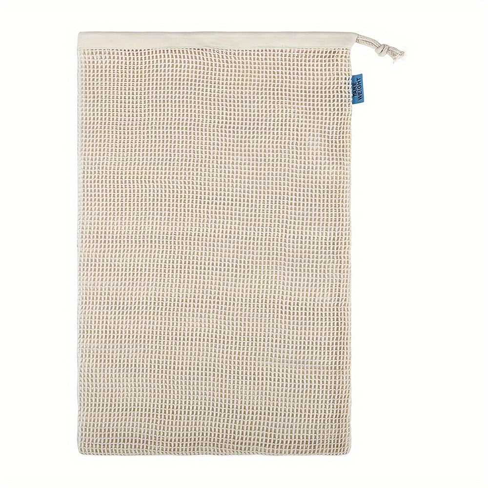 Square Mesh Storage Bag Reusable Fruit and Vegetable Bag with Drawstring