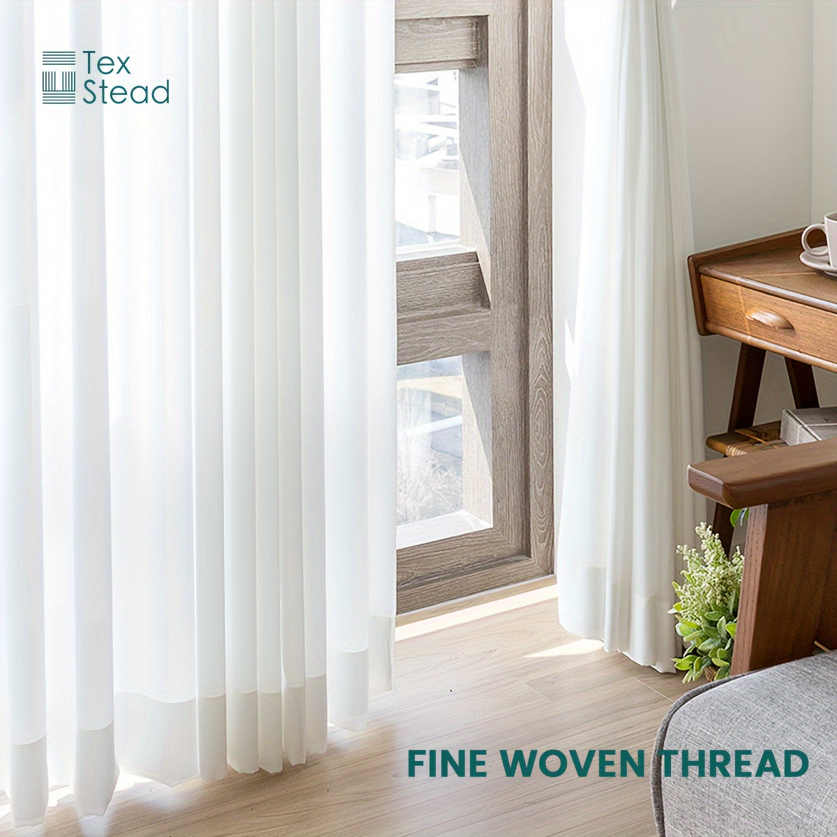 Yumshoq oq shaxsiylik pardalari to'plami yotoq xonasi va mehmonxona uchun, yoritishni sozlash