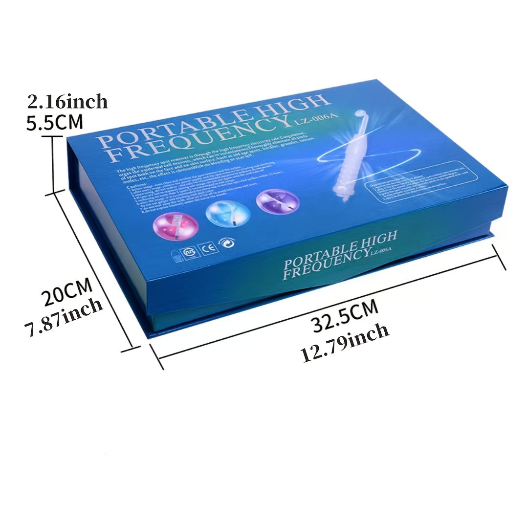 Four-Piece High-Frequency Beauty Device Set with Interchangeable Attachments Light Beige