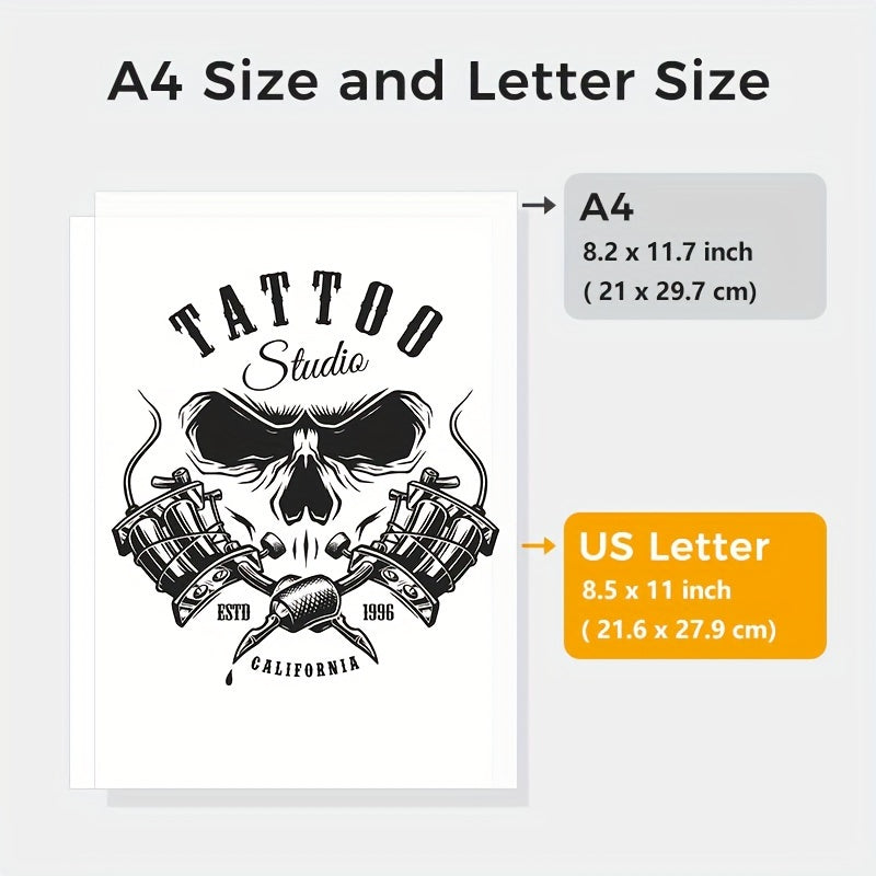 100 piezas de papel térmico A4 21.01x29.69cm mate reciclable para impresora portátil