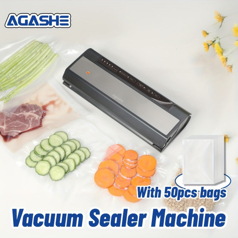 Uy oshxonasida oziq-ovqatni saqlash uchun 50 ta paket, 17*25cm, Vacuum Sealer. Avtomatik yopish, 28cm kenglikdagi paketlar uchun mos. Rostdan yasalgan po'lat panel, 5 issiqlik rejimi, ho'l/quruq oziq-ovqat sozlamalari.