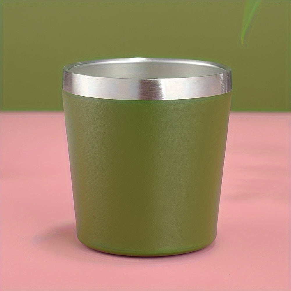 Noxud qotishma mini tumbler izolyatsiyalangan qopqoq bilan - 8oz 260ml ikki devorli vakuumli stakan issiq va sovuq ichimliklar uchun - Qo'l bilan yuvish mumkin va qahva va boshqa ichimliklar uchun qayta ishlatiladigan