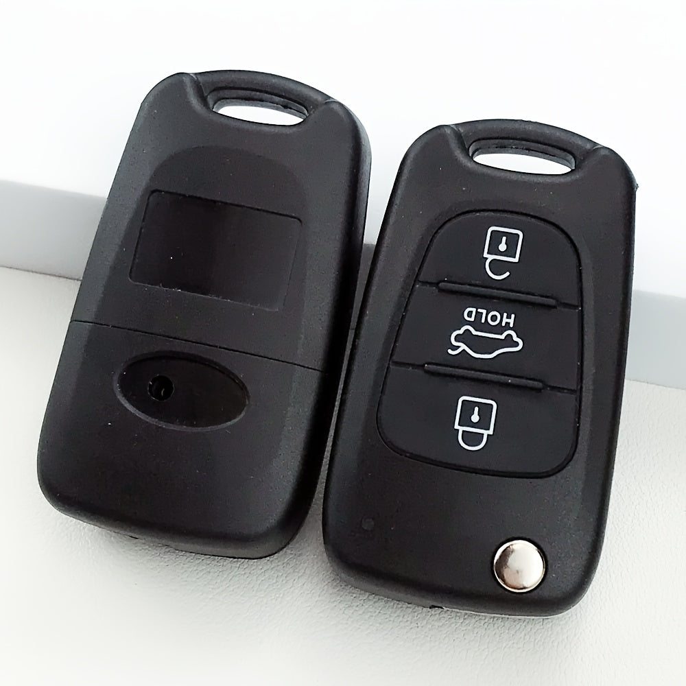 Car Remote Key Cover Flip Folding 3 Buttons Protective Shell for SUV Sedan
