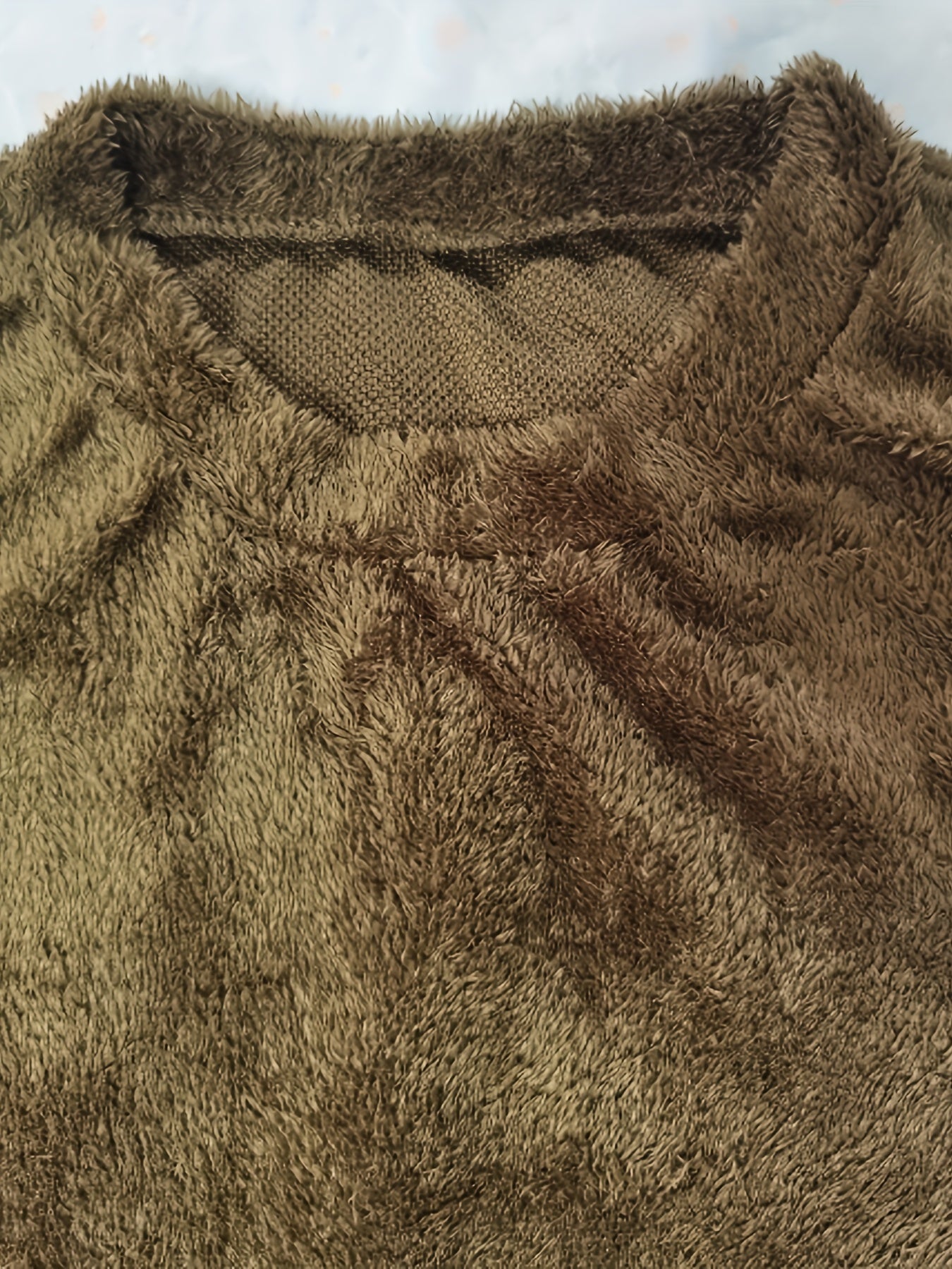 Толстовка женская из флиса больших размеров с длинными рукавами, круглым вырезом и карманами