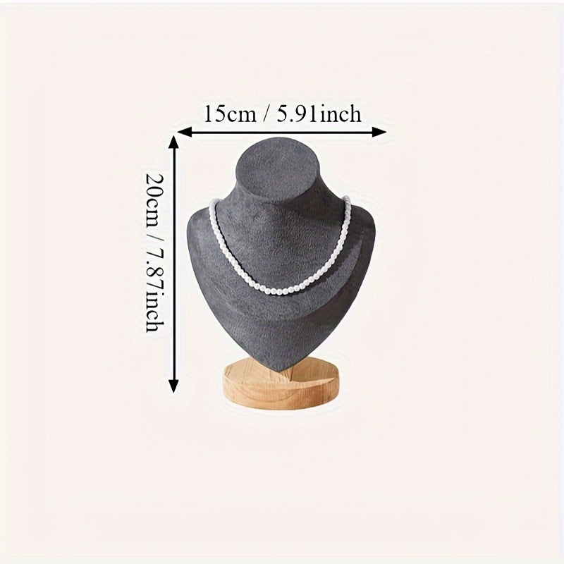 Wooden Jewelry Stand Mannequin for Necklaces Dresser or Retail Display