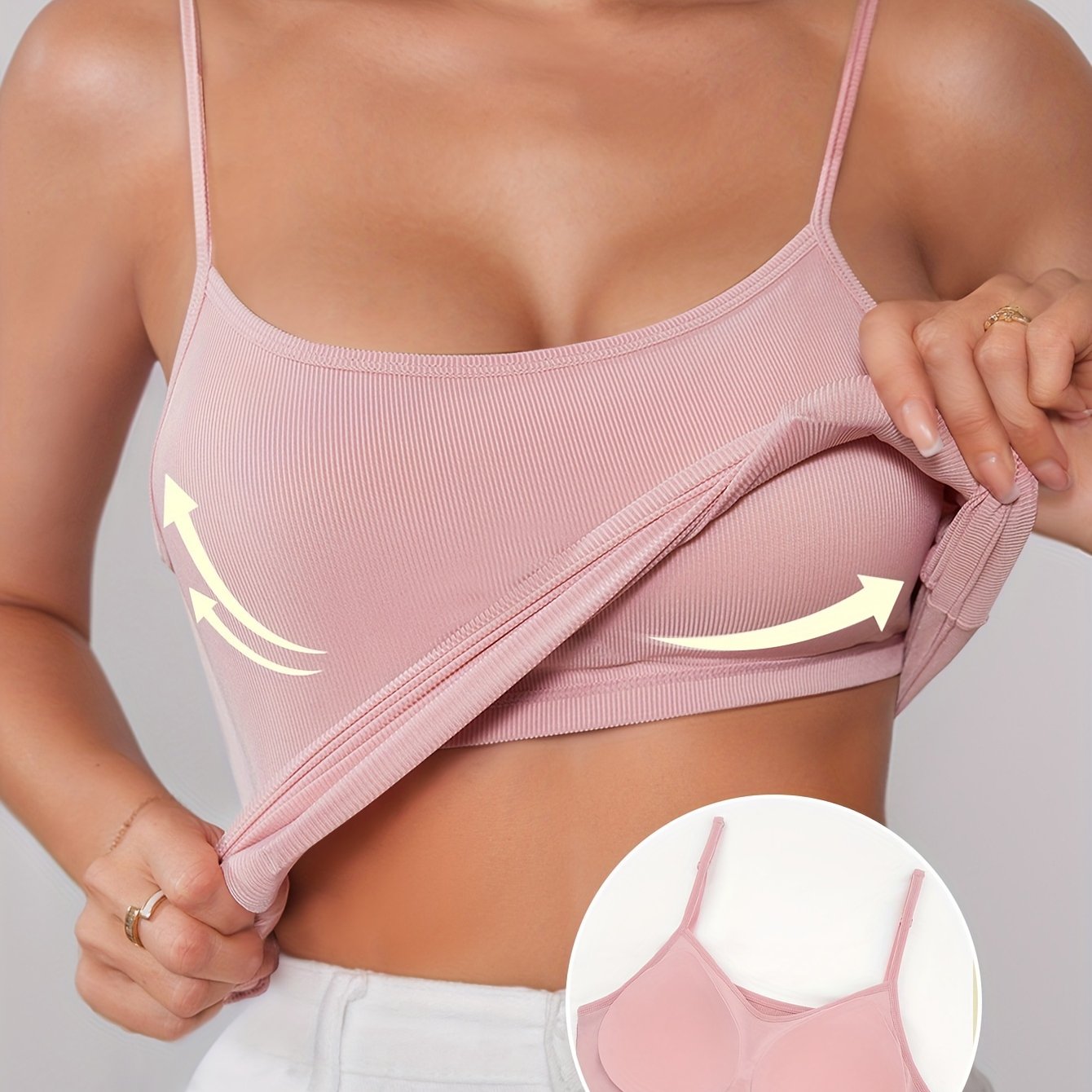 Women's Seamless Padded Vest Top and Breathable Cami for Lingerie