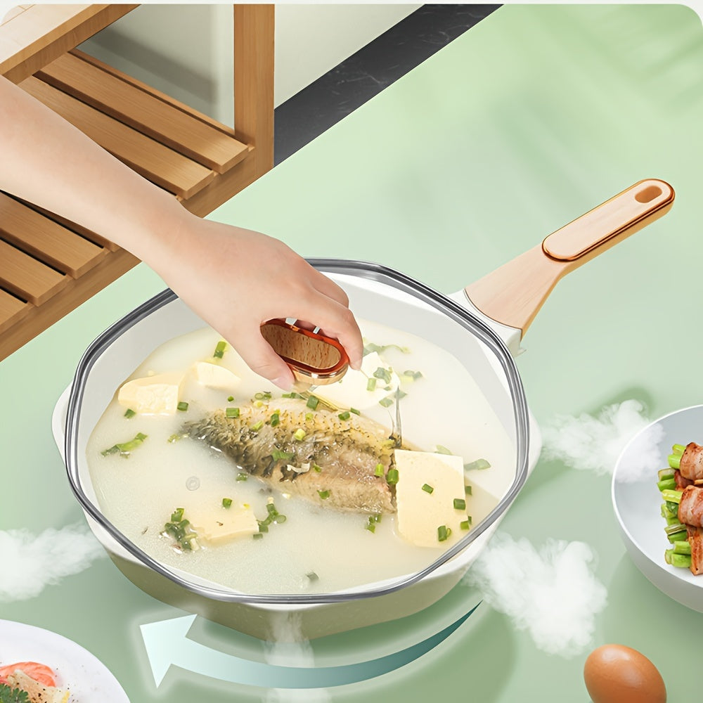 Octagonal Non-Stick Qovurilgan Qozon Tibbiy Toʻshak Induksion Gaz Plitasi Oshxona Anjomlari