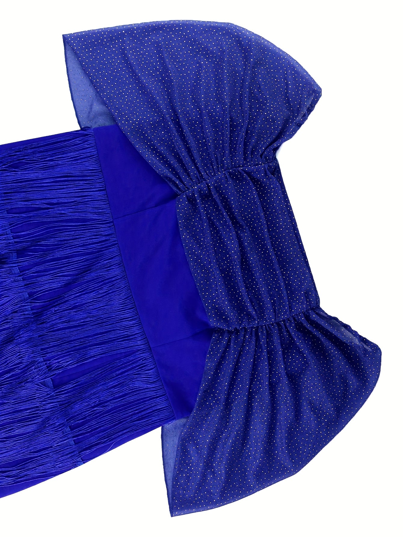 Plus Size Off-Shoulder Square Neck Tassel Party Dress for Women Slim Fit Evening Gown