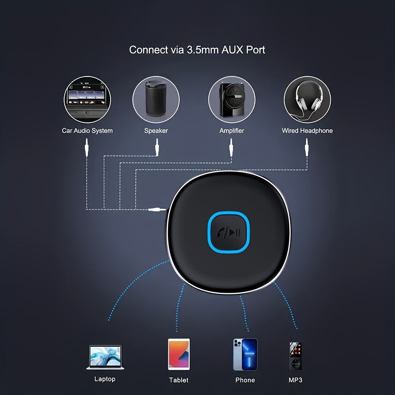 Wireless Car Audio Receiver Wireless AUX Adapter For Music Phone Calls