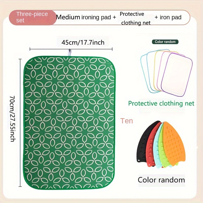Set of 3 Portable Ironing Mats Waterproof Foldable Heat Insulation for Travel and Home