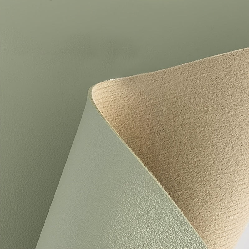 Водонепроницаемый столовый коврик из искусственной кожи для офисного использования, нескользящий и однотонный с подкладкой для мыши и клавиатуры.