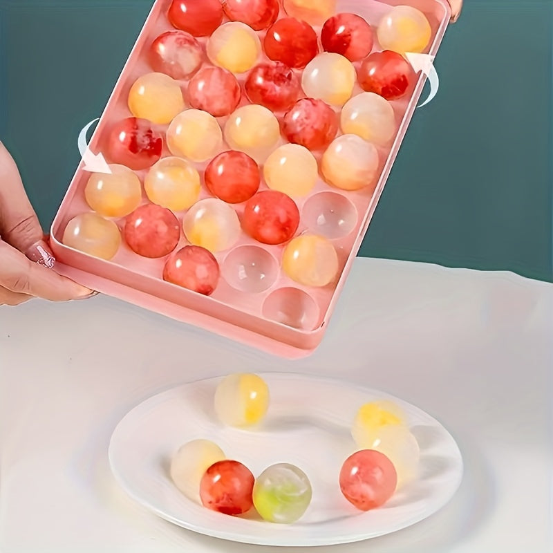 33pcs Silicone Ice Cube Trays Food-Grade Plastic Freezer Storage Diamond Pattern