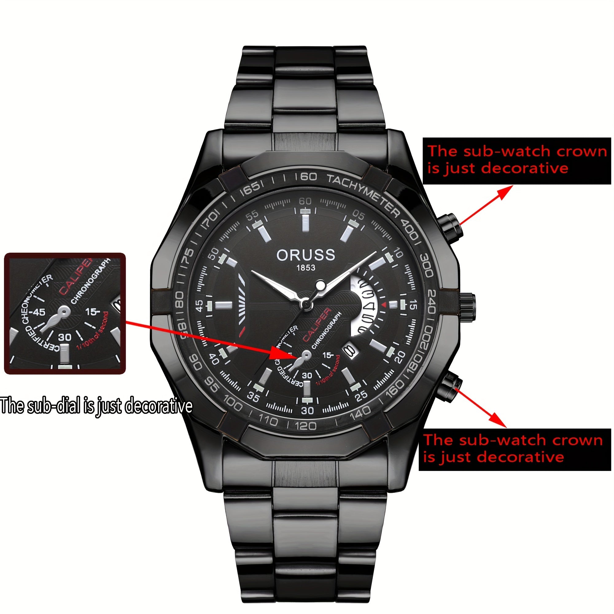 Men's Watch Stylish Durable Leather Business Casual Gift for Men