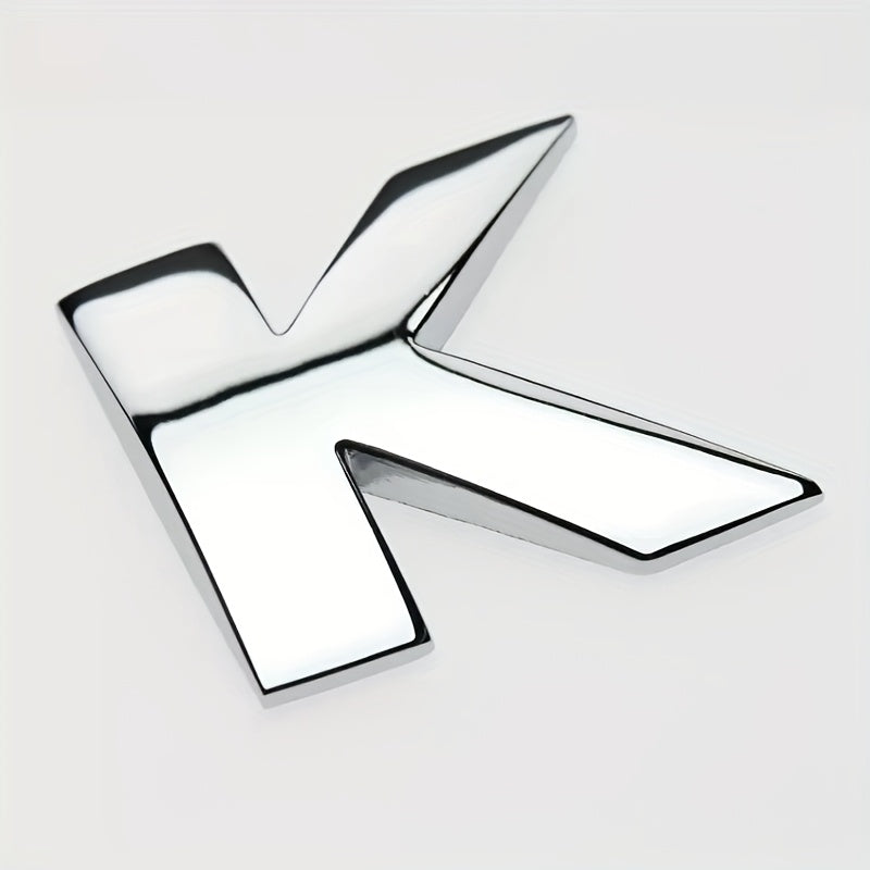 Car 3D Letter Car Stickers Metal Car Body Word Mark Silver Tail Mark