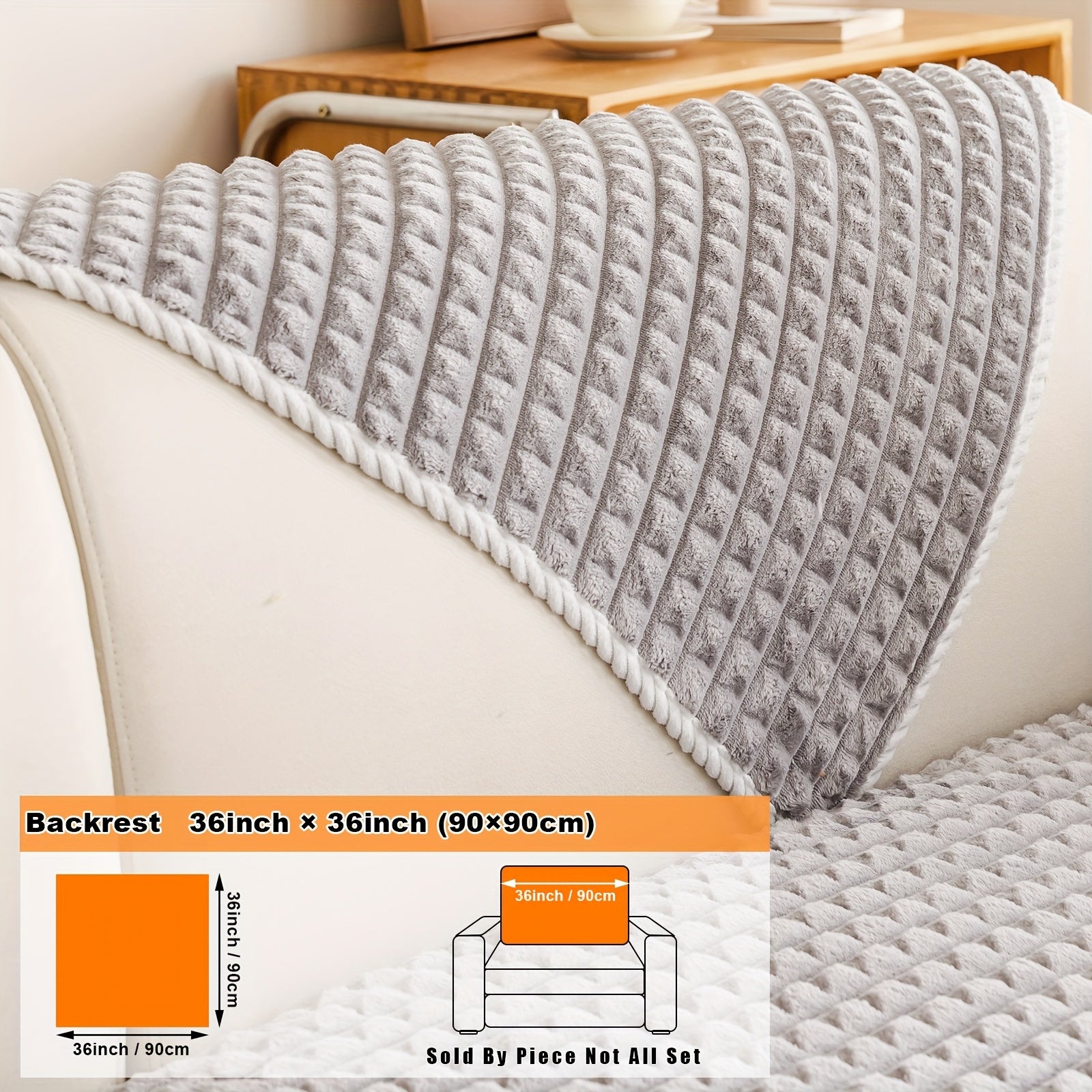 Нескользящая плюшевая накидка на диван для всей мебели, безопасная для домашних животных, легко очищается