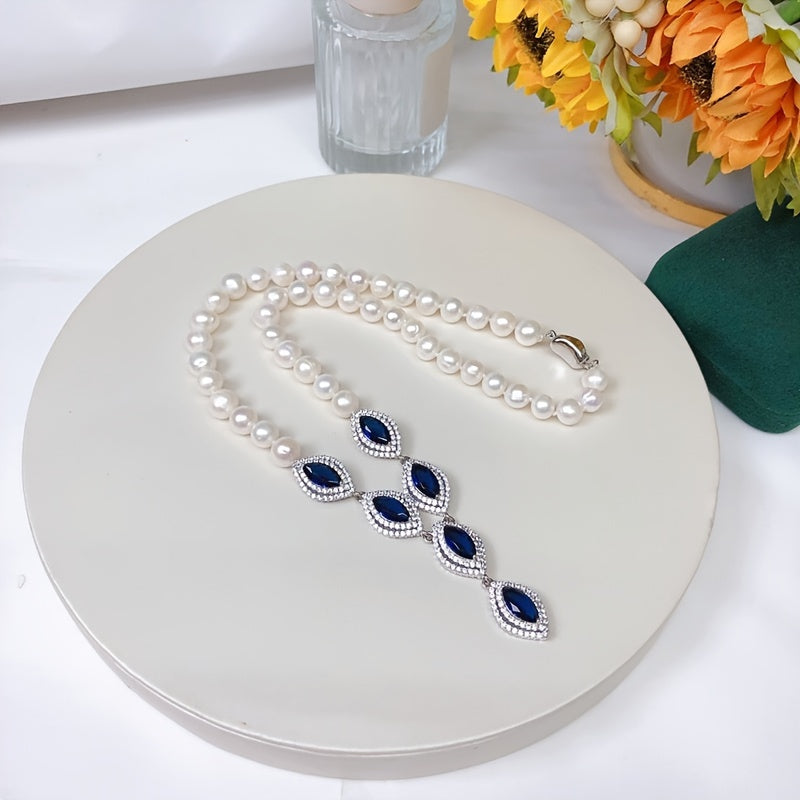 Freshwater Pearl Necklace for Women Clavicle Chain Wedding and Special Occasion Jewelry