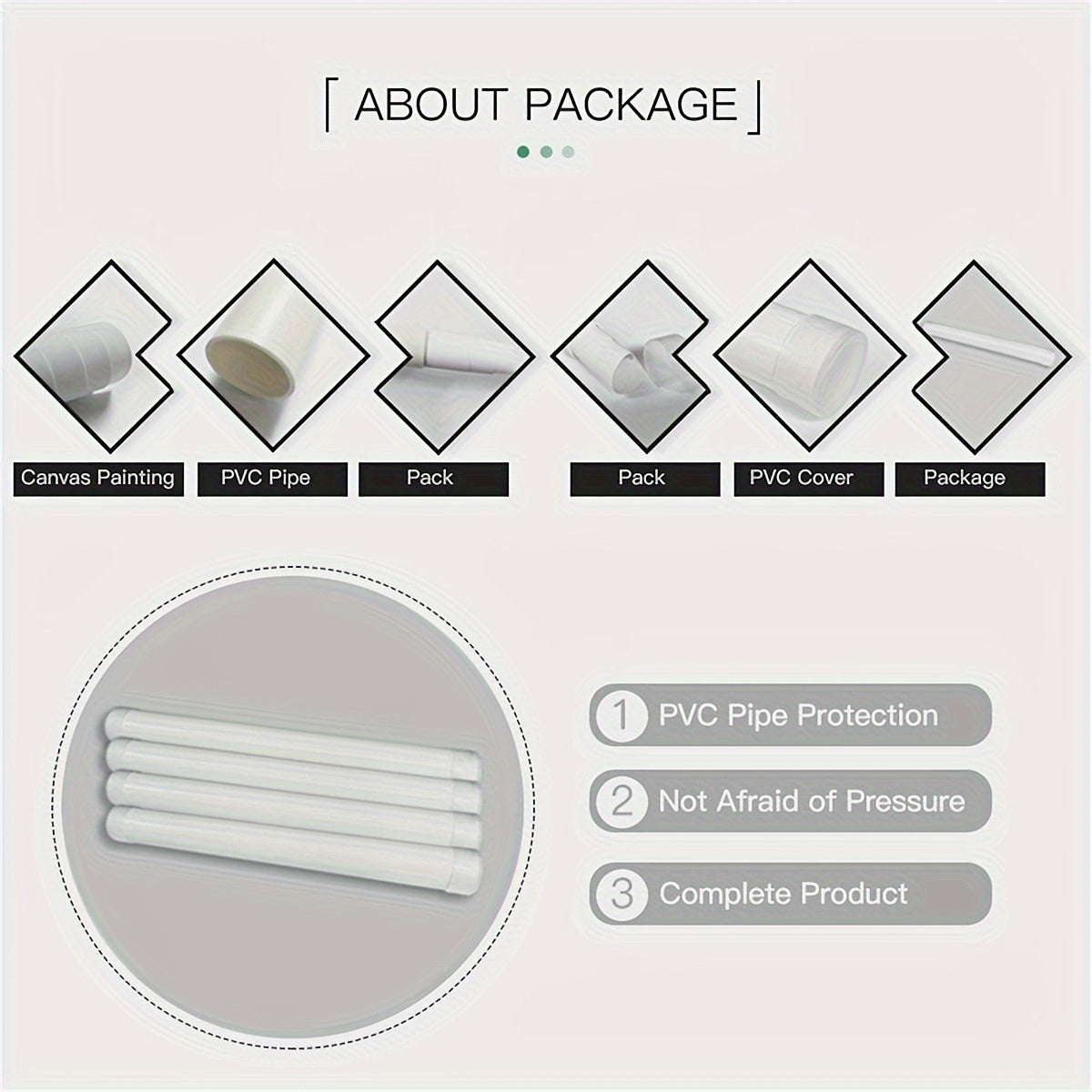 Set of 3 Geometric Canvas Wall Art Posters Modern Minimalist Black White Brown Home Decor