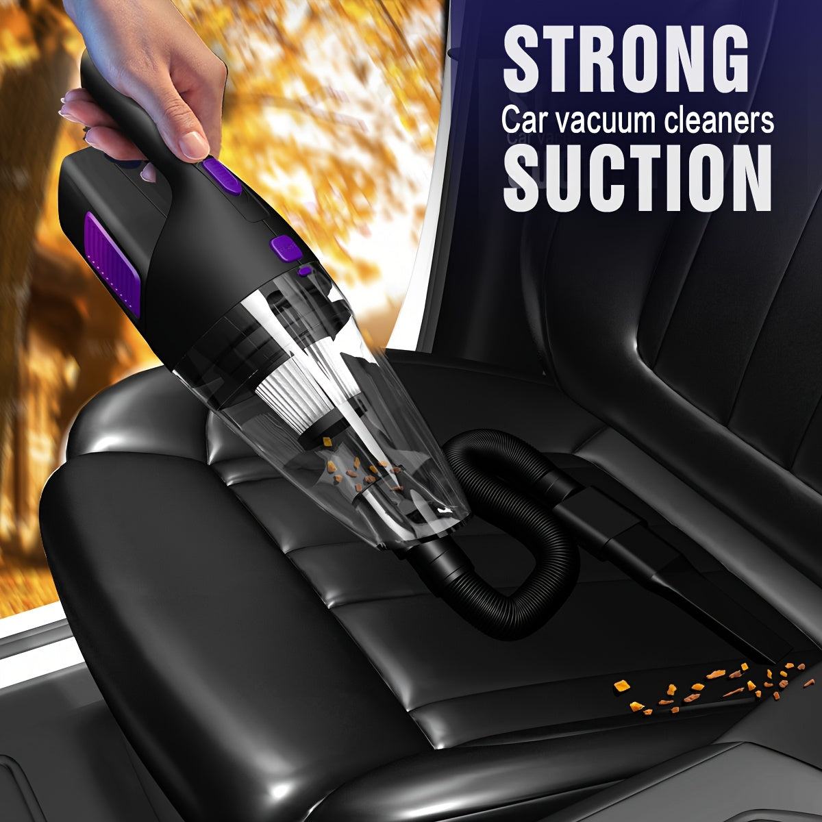 Wireless Car Vacuum Cleaner 6KPa Portable Cordless Dust Ktrap for Home Office Pet