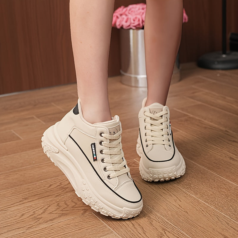 Women's Winter Sneakers Comfortable Versatile Casual Shoes with Height Increase