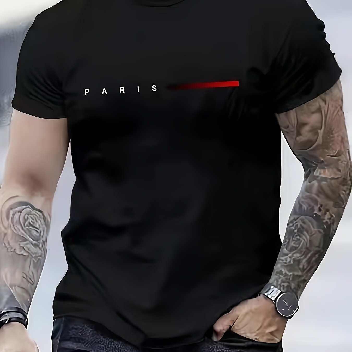 Men's Short Sleeve Cotton T-Shirt Casual Summer Breathable Crew Neck for Vacation