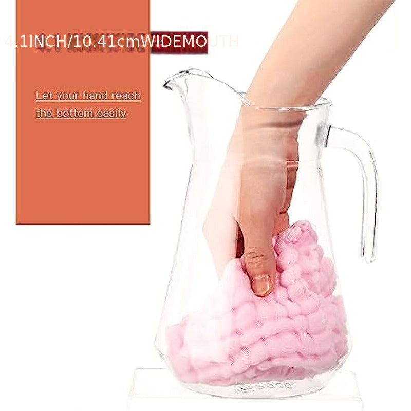 Jarra de plástico con tapa y asa resistente al calor para bebidas calientes y frías